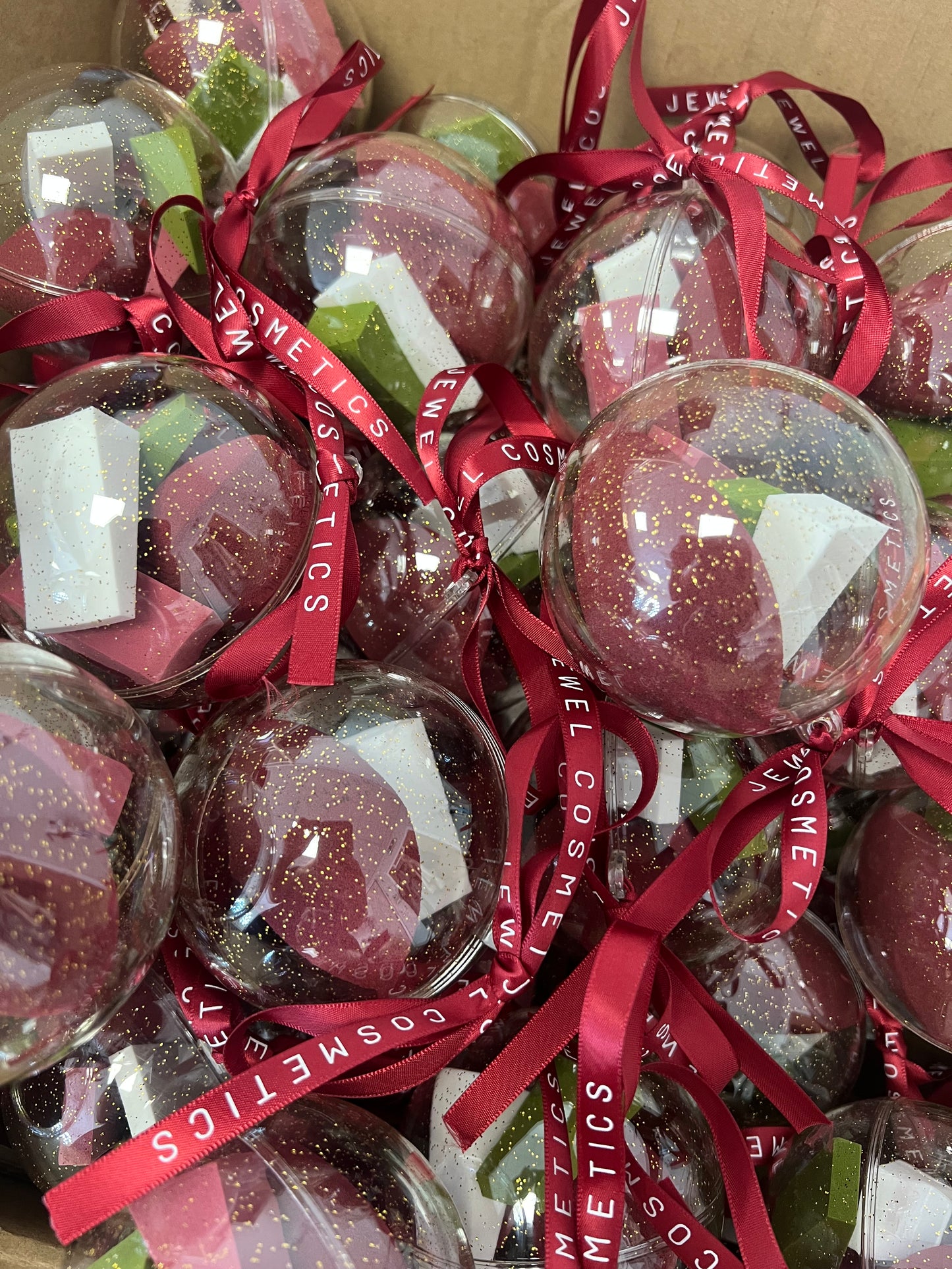 Christmas Glitter Bauble with Limited Edition Burgundy Send Nudes 2 Sponge