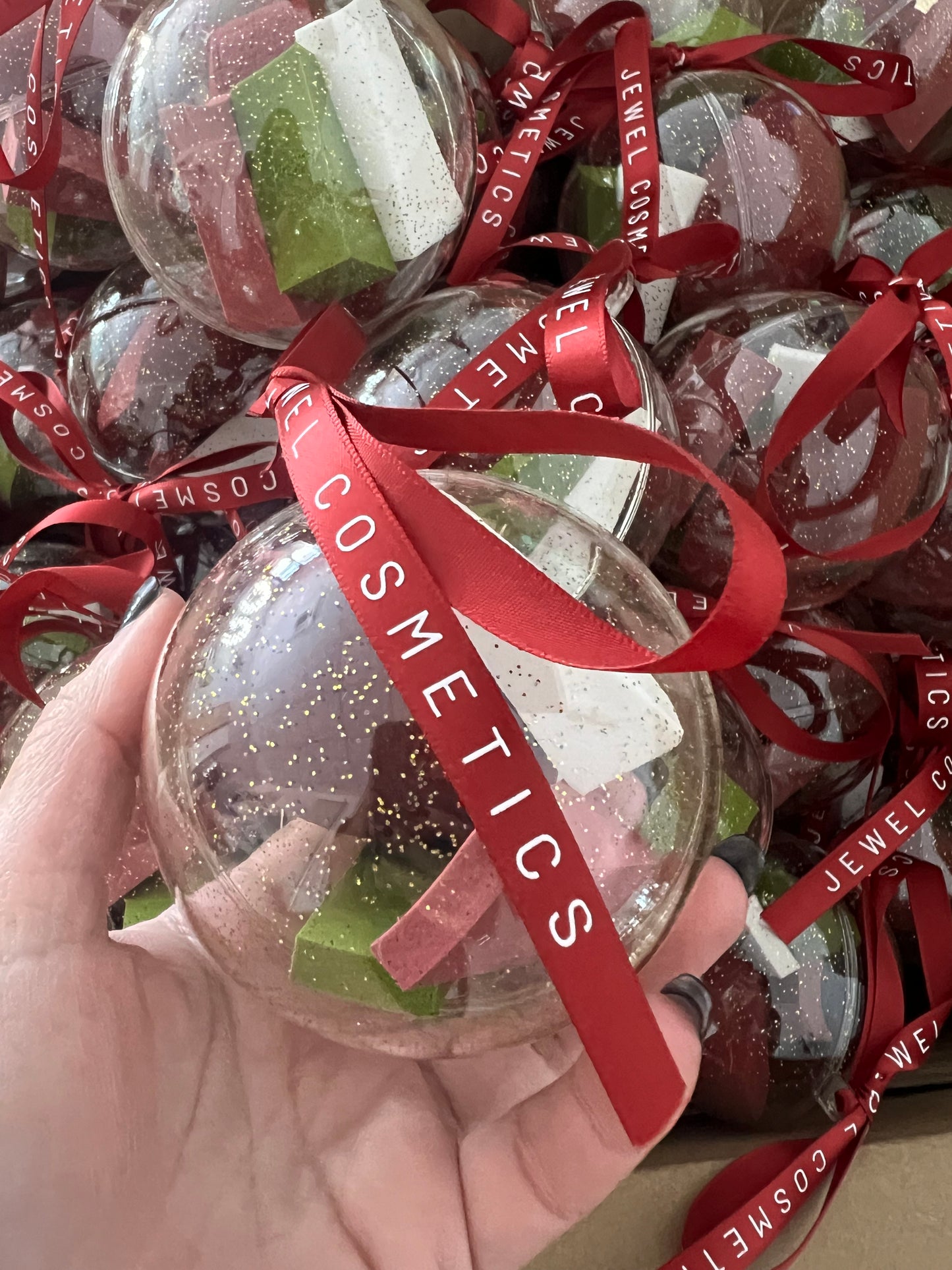 Christmas Glitter Bauble with Limited Edition Burgundy Send Nudes 2 Sponge