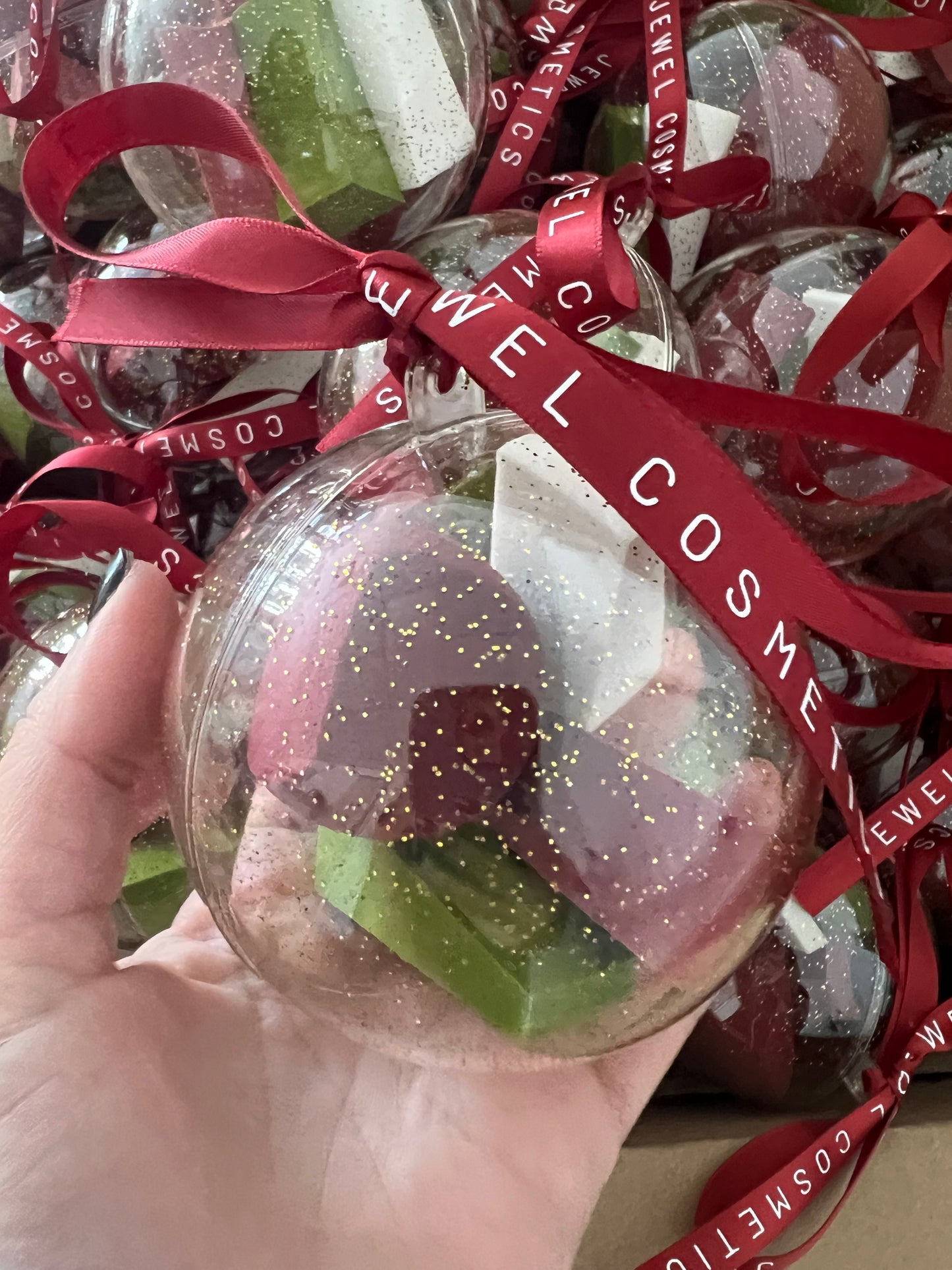 Christmas Glitter Bauble with Limited Edition Burgundy Send Nudes 2 Sponge