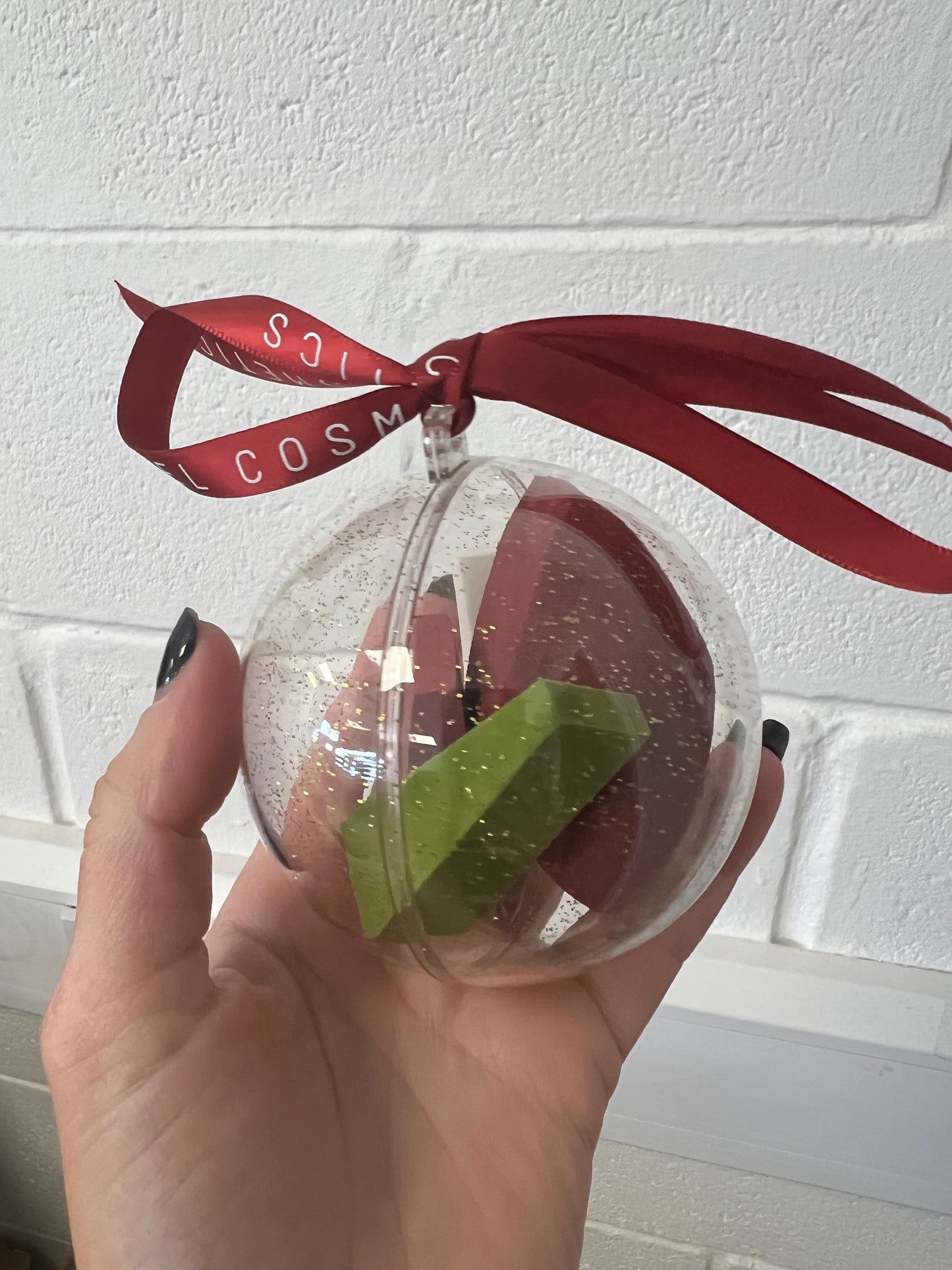 Christmas Glitter Bauble with Limited Edition Burgundy Send Nudes 2 Sponge