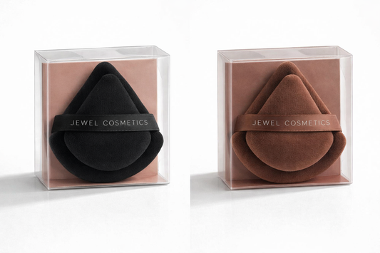 Velvet Powder Applicator Puff - Set of Two (Large & Small)