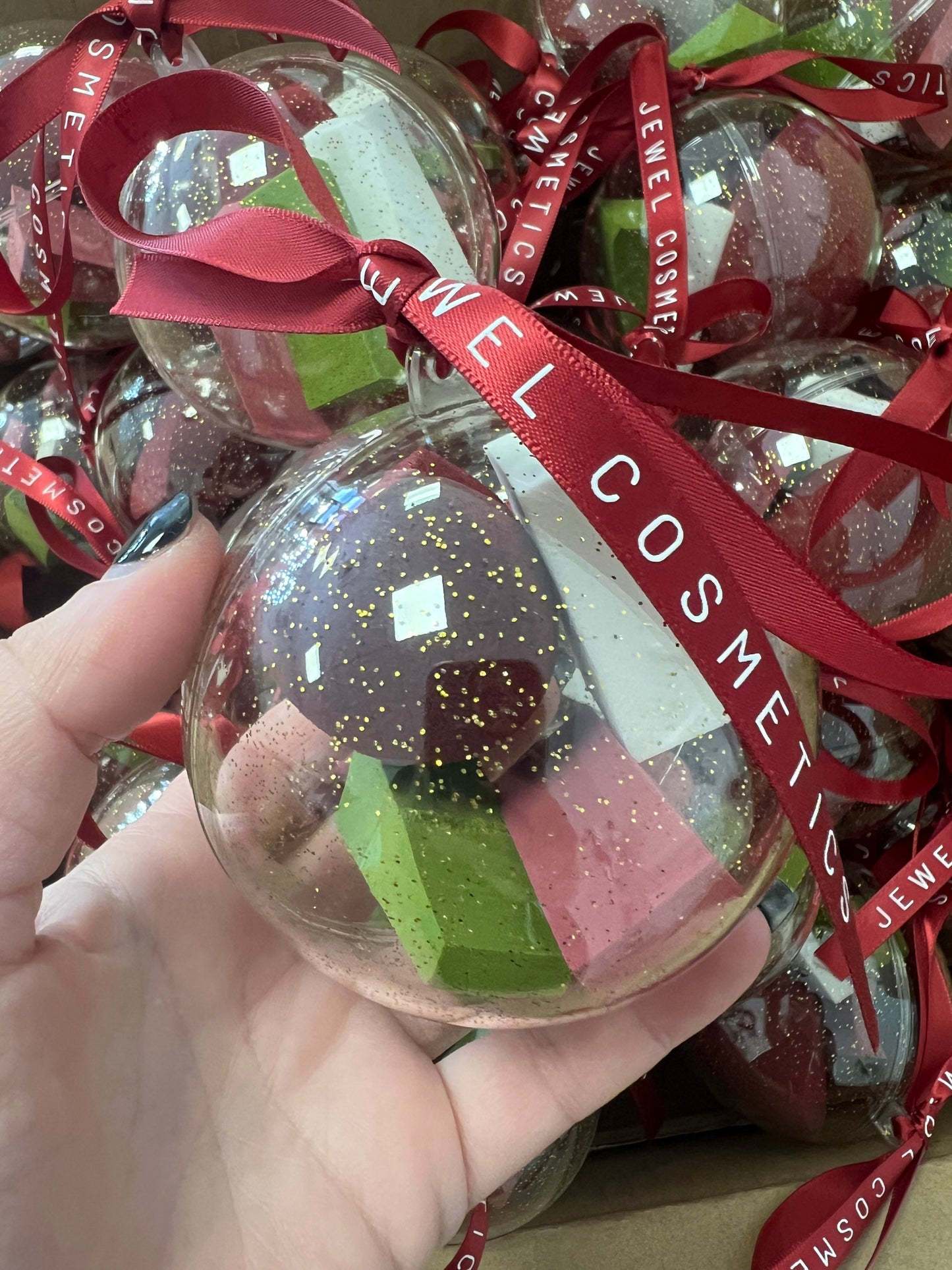 Christmas Glitter Bauble with Limited Edition Burgundy Send Nudes 2 Sponge